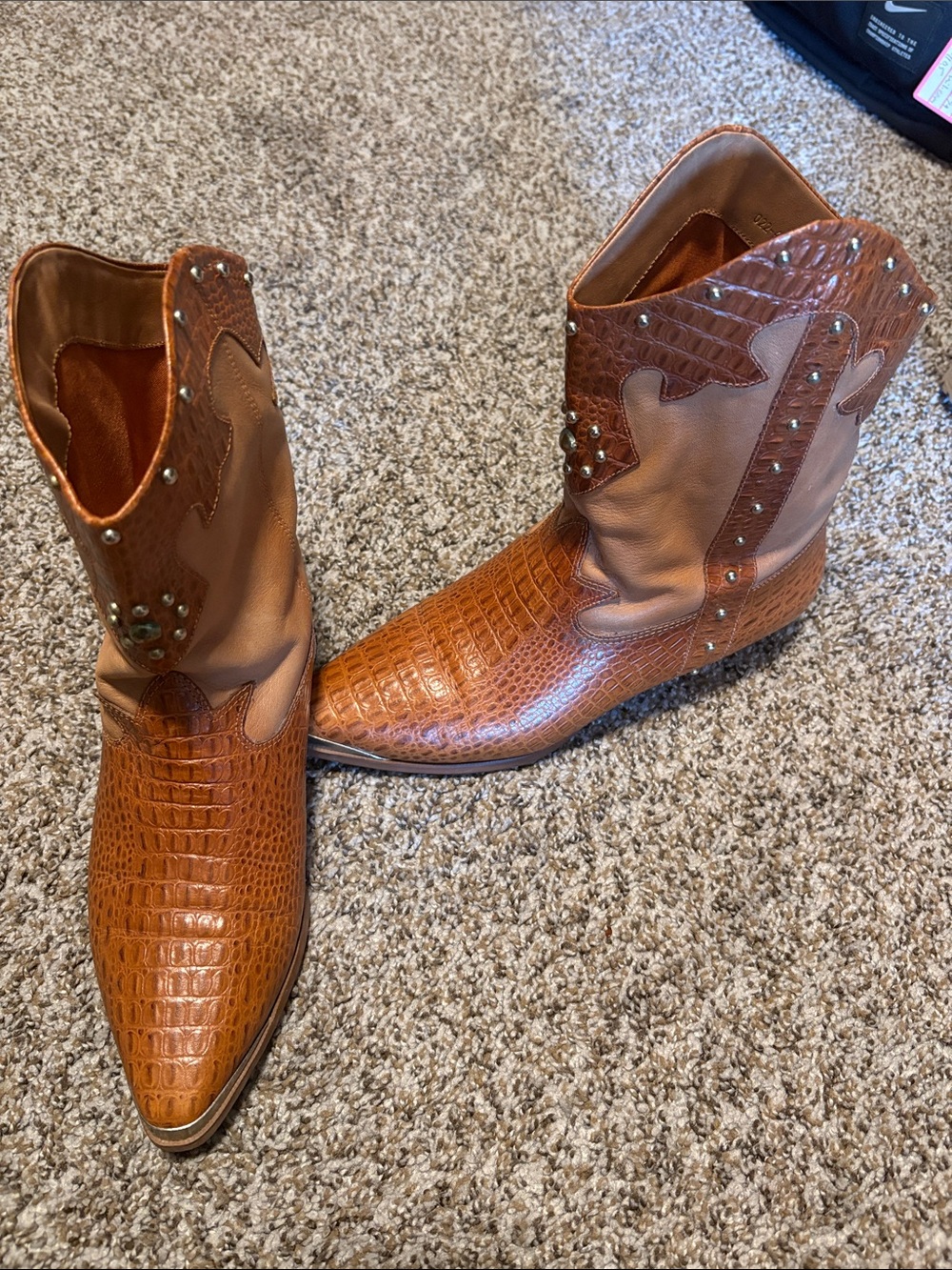 Women’s Genuine Brazilian Leather Brown Western Cowgirl Boots - Picture 3 of 5